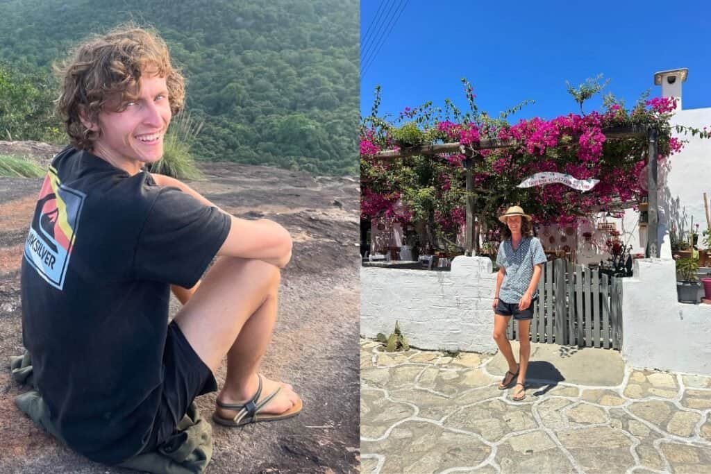 Barefoot sandals, Barefoot Backpackers wearing Earth runner sandals