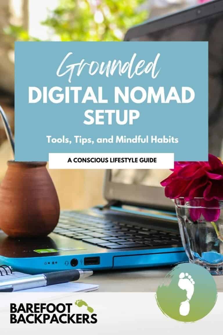Pinterest image for Grounded Digital Nomad Setup
