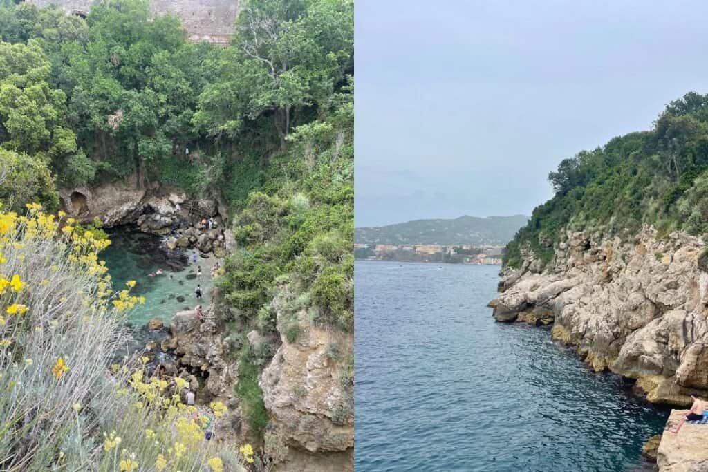Secluded canyon with turquoise water and lush greenery, ideal for travel and outdoor adventures at Barefoot Backpackers.
