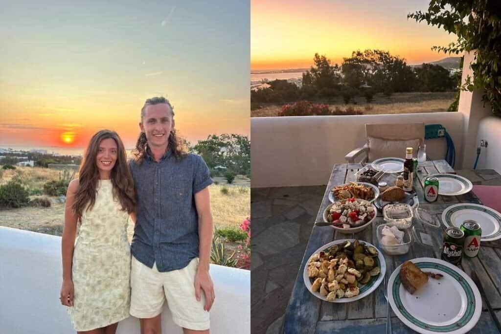 One Week in Greece Itinerary - Sunset dinner paros