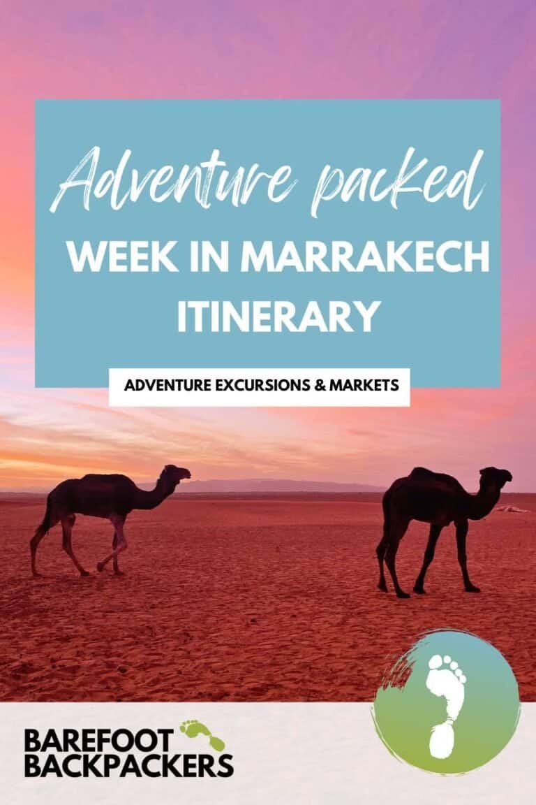 Pinterest image for One Week in Marrakech Itinerary: Best Excursions + Tips