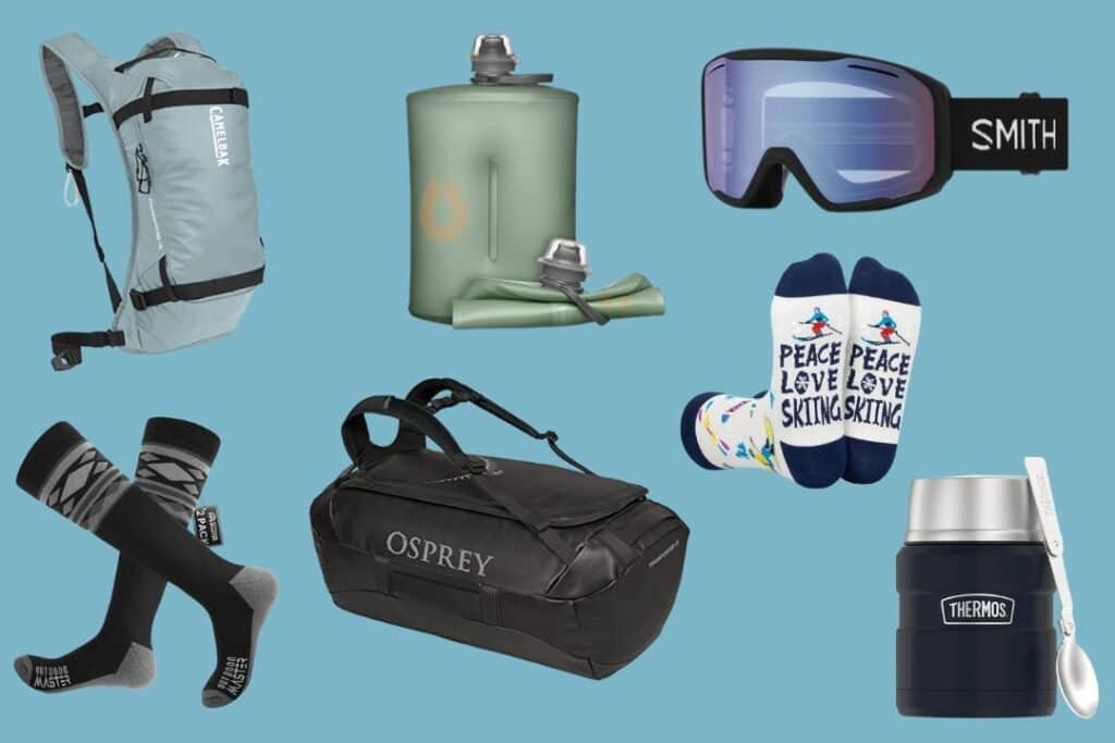 Light blue hiking backpack for outdoor exploration and adventure.