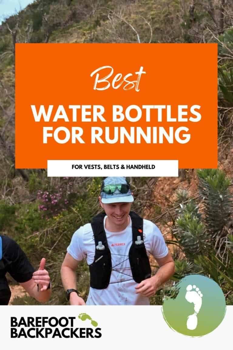 Pinterest image for Best Runners Water Bottle for Vests, Belts & Handheld