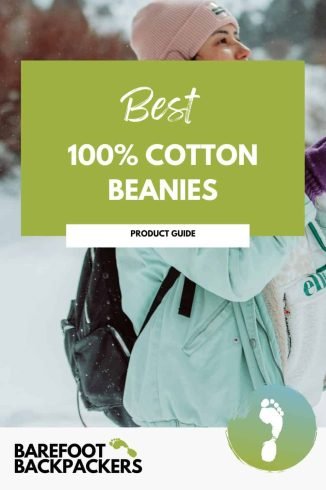 A cozy pink 100% Cotton beanie ideal for winter travel and outdoor adventures. Perfect for sustainable, mindful exploration in cold climates.