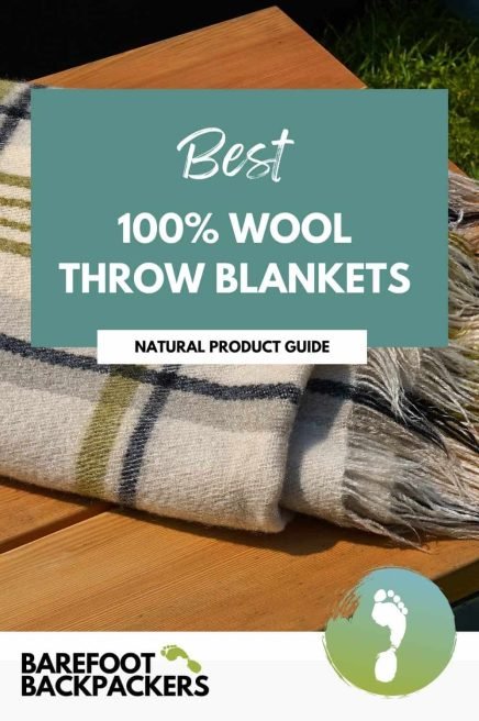 Soft, natural 100% wool throw blanket, eco-friendly and sustainable for mindful travelers seeking cozy comfort in harmony with nature.