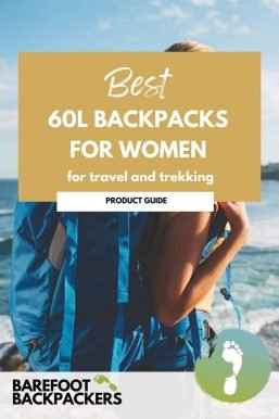 Versatile 60L women’s backpack with ergonomic design ideal for travel and trekking, made from sustainable materials for eco-conscious explorers.