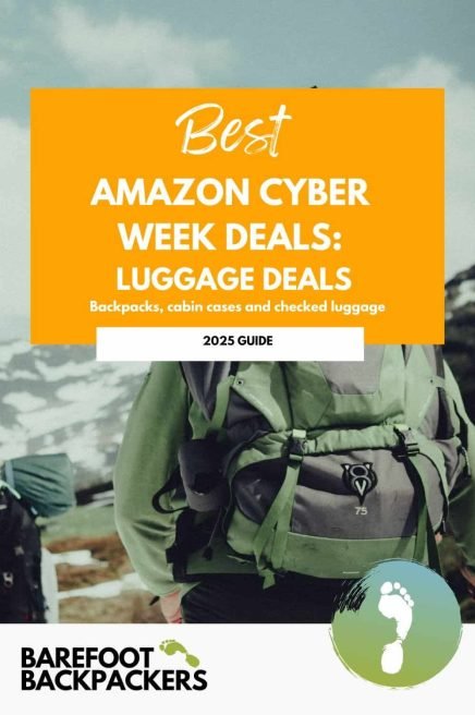 A person with a green backpack, ideal for sustainable travel adventures, highlighting luggage, backpack, and checked baggage deals for eco-conscious explorers.