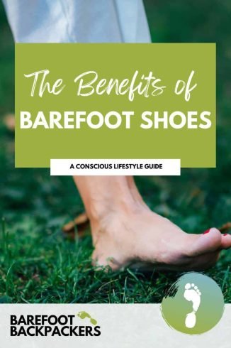 Comfortable barefoot shoes on natural grass, promoting outdoor activity and eco-friendly footwear choices.
