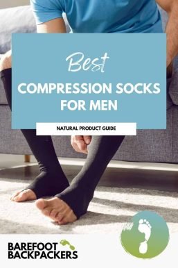 Soft black compression socks for men, designed for comfort and support during active and everyday wear. Sustainable, cozy, and eco-friendly.