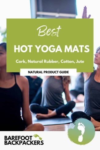 A group practicing yoga with natural light and peaceful ambiance, promoting mindfulness and holistic wellness through sustainable, eco-friendly hot yoga mats.