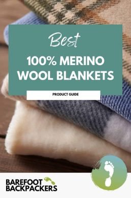 Soft Merino wool blankets stacked in warm neutral tones, emphasizing eco-friendly sustainable comfort for mindful living.