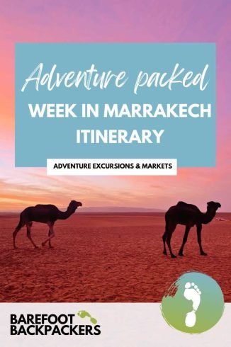 WEEK in Marrakech ITINERARY Explore adventurous backpacking trips and tours in Marrakech, Morocco with Barefoot Backpackers, offering unique travel experiences, excursions, and markets for active and cultural travelers.