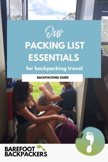 Comfortable travelers sitting inside a vehicle, preparing for backpacking adventure with essentials packed.