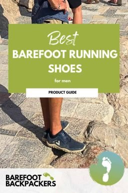Breathable barefoot running shoes for men, lightweight and comfortable trail footwear, perfect for backpackers and outdoor adventures.