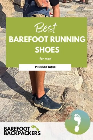 Breathable barefoot running shoes for men, lightweight and comfortable trail footwear, perfect for backpackers and outdoor adventures.