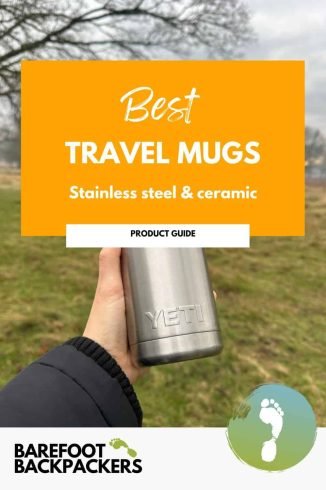 Durable stainless steel & ceramic travel mug for eco-conscious explorers; perfect for sustainable, mindful travel adventures.