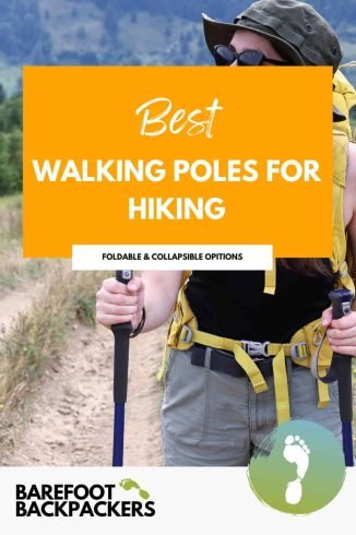 Comfortable hiking walking poles with adjustable heights, foldable and collapsible for easy travel and storage during outdoor adventures.