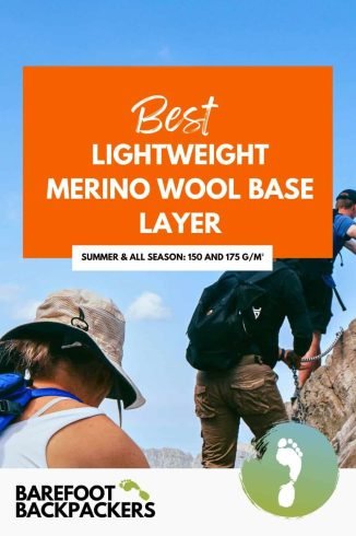 A sustainable, mindful outdoor scene featuring hikers wearing merino wool base layers, emphasizing connection with nature and.