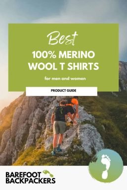 A scenic outdoor shot featuring hikers on a rocky mountain trail during sunset, emphasizing eco-conscious outdoor adventures.